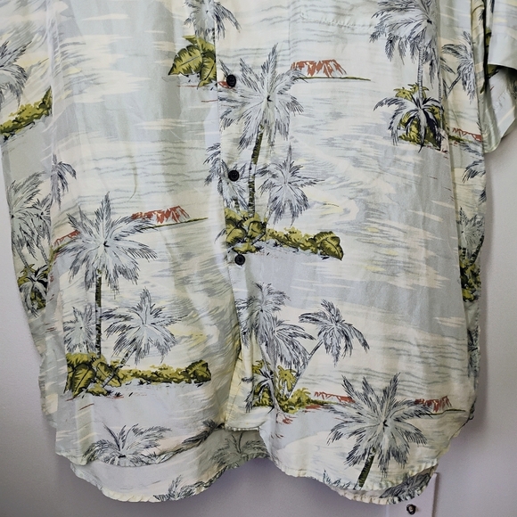 Vintage Roundtree & Yorke 100% Silk Hawaiian Shirt Mens XXL Tropical Vacation - Picture 2 of 12